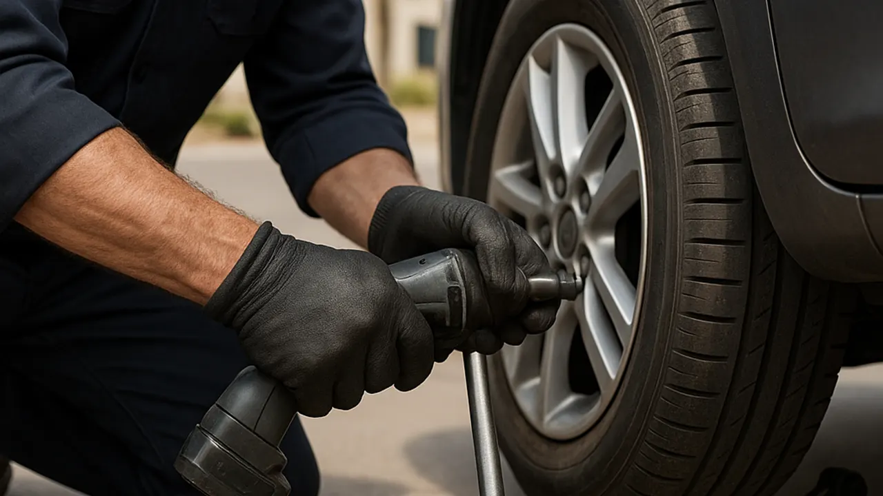 What to Do When You Get a Flat Tyre While Driving in Al Ain: car tyre roadside change